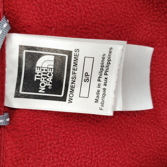 The North face maroon red pullover zip jacket size small long sleeve fleece - Picture 3 of 5